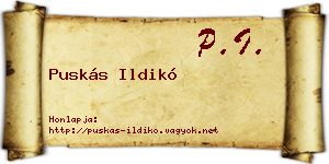 Puskás Ildikó névjegykártya