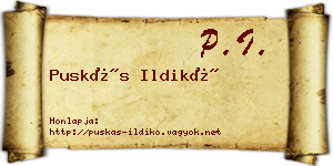 Puskás Ildikó névjegykártya