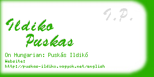ildiko puskas business card