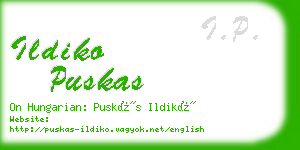 ildiko puskas business card